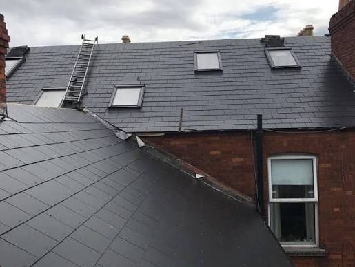 New lead flashing around a chimney in Cork
